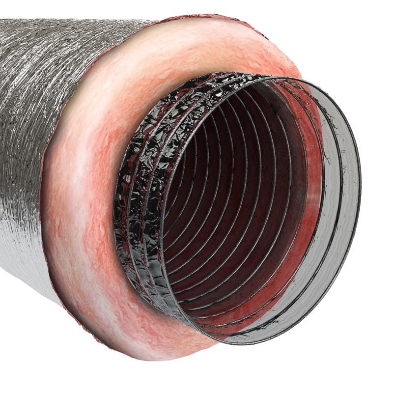 Imperial MEA-1025-6 R6.0 25 ft. L X 10 in. D Silver Poly Duct