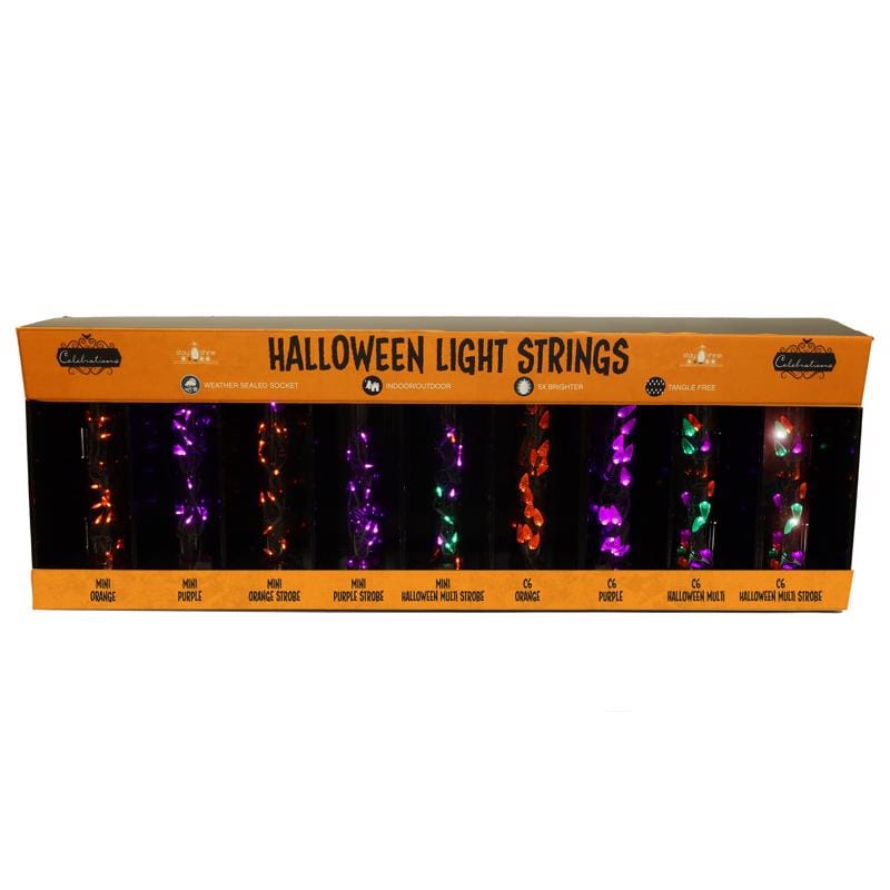 Celebrations DISP-HLWN 16.54 in. W X 48 in. L Multicolored LED Halloween Light Display Card Stock