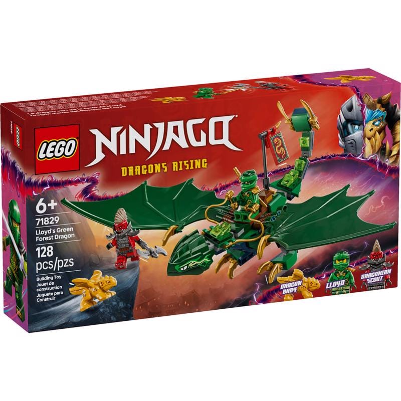 Lego 71829 Ninjago Lloyd's Green Forest Dragon Building Toy Multi 128 pc