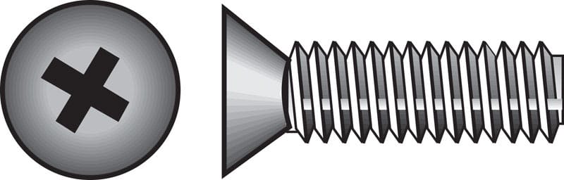 Hillman 101141 No. 1/4-20 Ga. X 1-1/2 in. L Phillips Flat Head Zinc-Plated Steel Machine Screws 100 pk