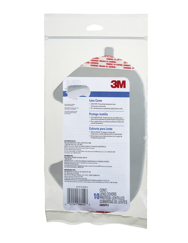 3M 6885P10-C Face Shield Lens Cover Clear Lens 10 pc