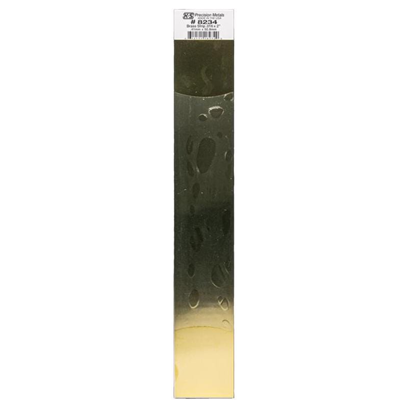 K&S 8234 0.016 in. X 2 in. W X 12 in. L Mill Brass Metal Strip