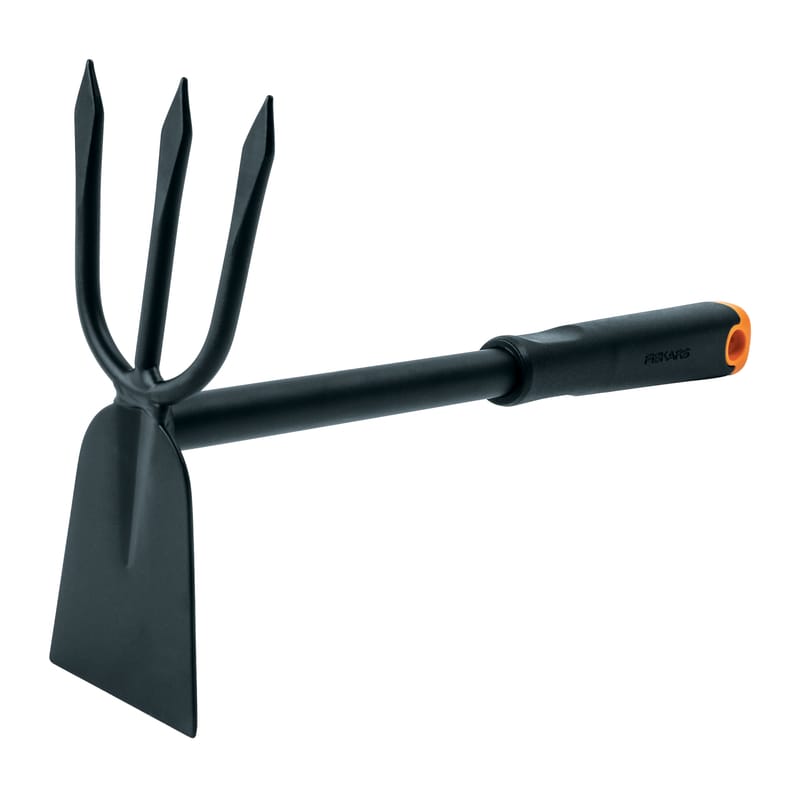 Fiskars 1069046 3 Tine Poly Cultivator 12 in. Aluminum Handle
