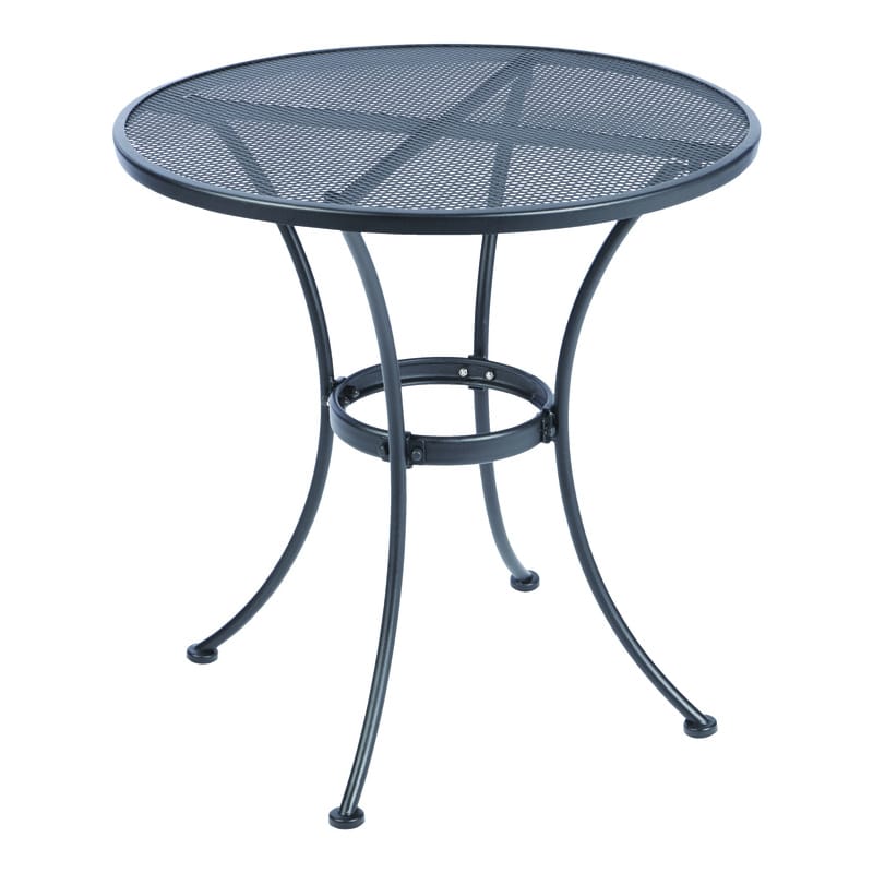 Living Accents WDAC-16BST Winston Black Round Steel Bistro Table