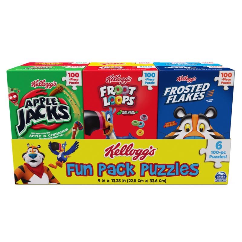 Spin Master 6062175 Kellogg's Cereal Fun Pack Puzzles Multicolored