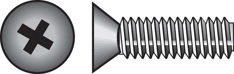 Hillman 101064 No. 8-32 Ga. X 2-1/2 in. L Phillips Flat Head Zinc-Plated Steel Machine Screws 100 pk