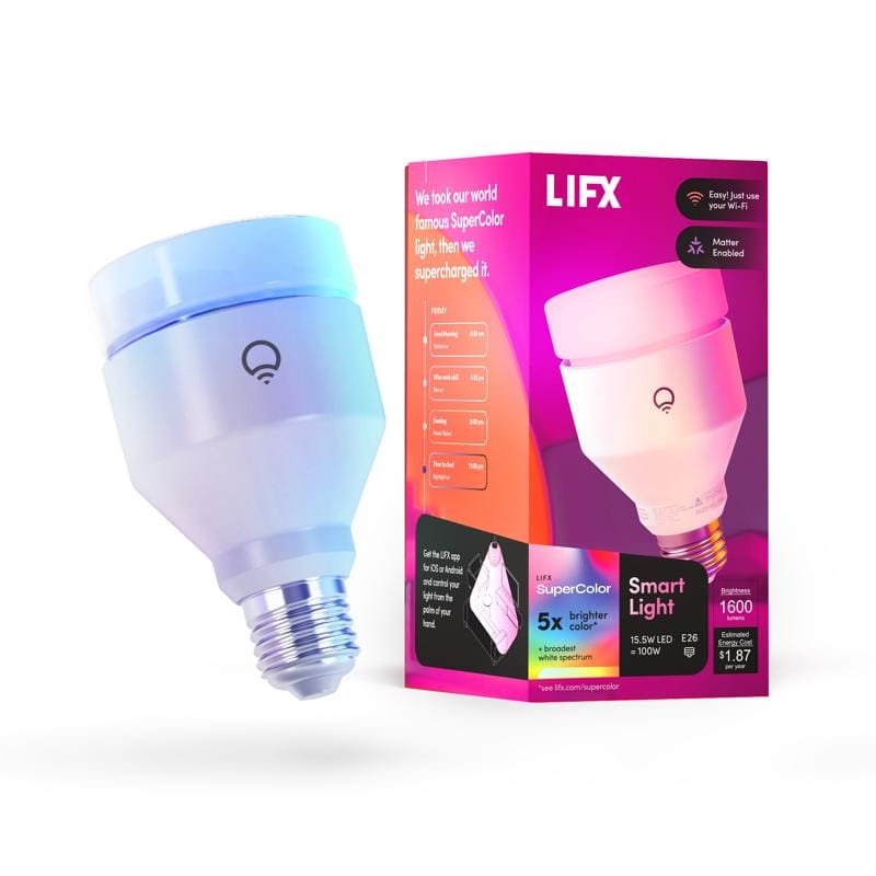 Lifx LFXA211600RGBW Smart Home A21 E26 (Medium) Smart-Enabled LED Bulb White 100 Watt Equivalence 1 pk