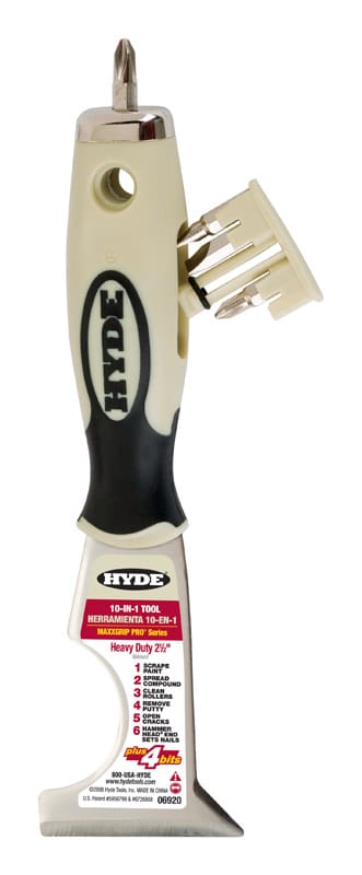 Hyde 06920 MaxxGrip 3 in. W X 8-1/8 in. L Silver Carbon Steel Painters Tool