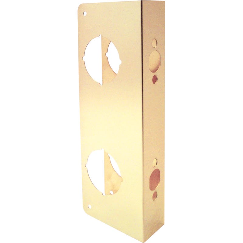 Prime-Line U 9560 9 in. H X 3.875 in. L Brass-Plated Brass Brass Lock and Door Reinforcer