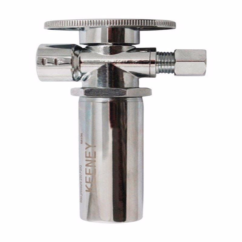 Keeney 2068WHALF 5/8 in. CTS in. X 3/8 in. Compression Brass Shut-Off Valve with Water Hammer