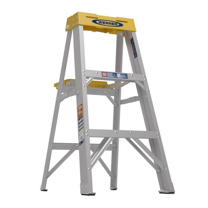 Werner 373 3 ft. H Aluminum Step Ladder Type IA 300 lb. cap.