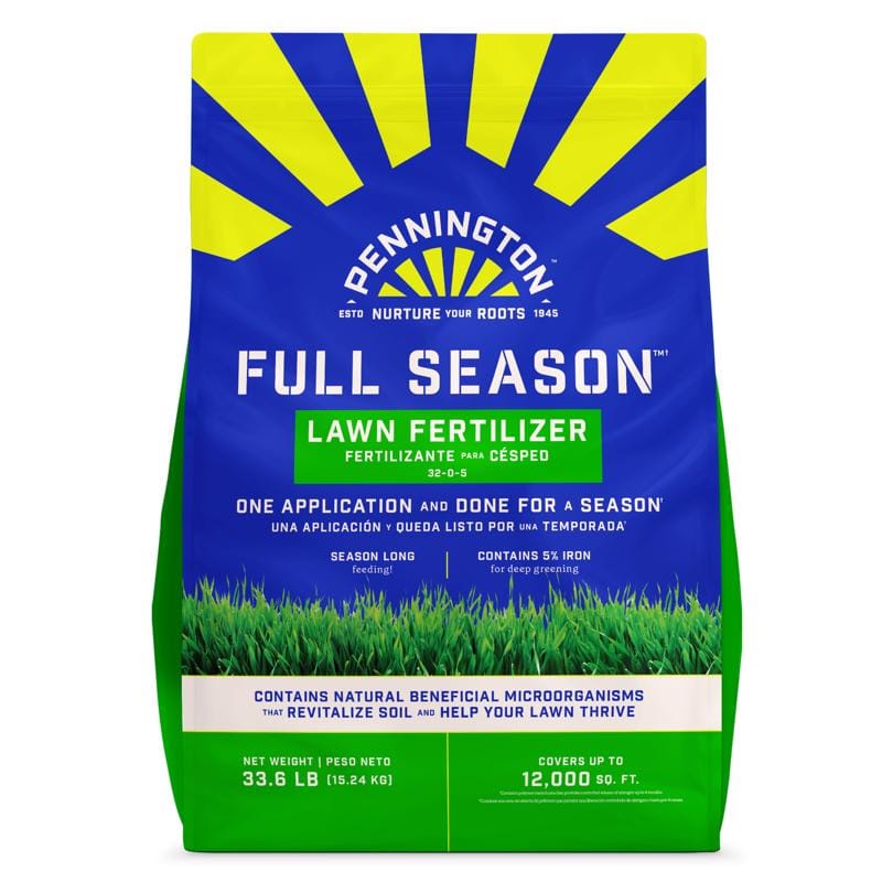 Pennington 100550854 Full Season Slow-Release Nitrogen Lawn Fertilizer For All Grasses 12000 sq ft