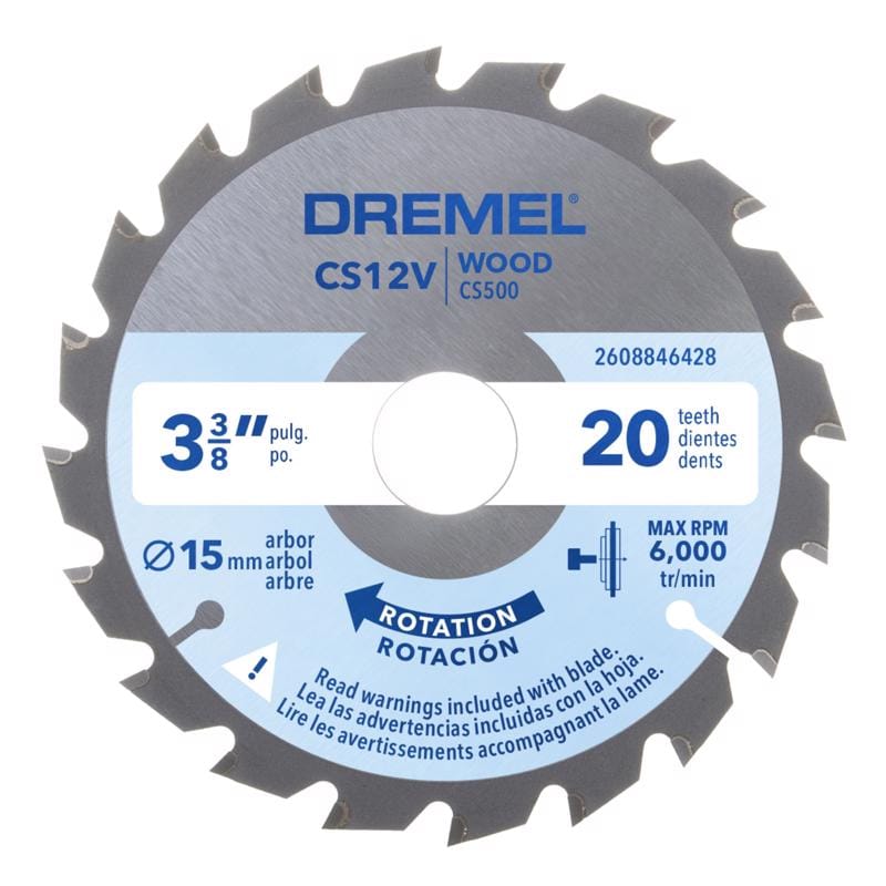 Dremel CS500 Blueprint 3-3/8 in. D X 15 mm Circular Saw Blade 20 teeth