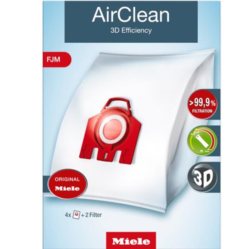 Miele 10123220 FJM Canister Vacuum Bags For Compact C1, Compact C2 and Complete C1 Canister Vacuums 4 pk