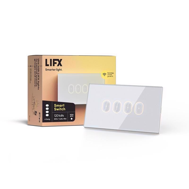 Lifx LFSWWHT4FUS Smart Home 15 amps Single Pole Smart Smart-Enabled Switch White 1 pk