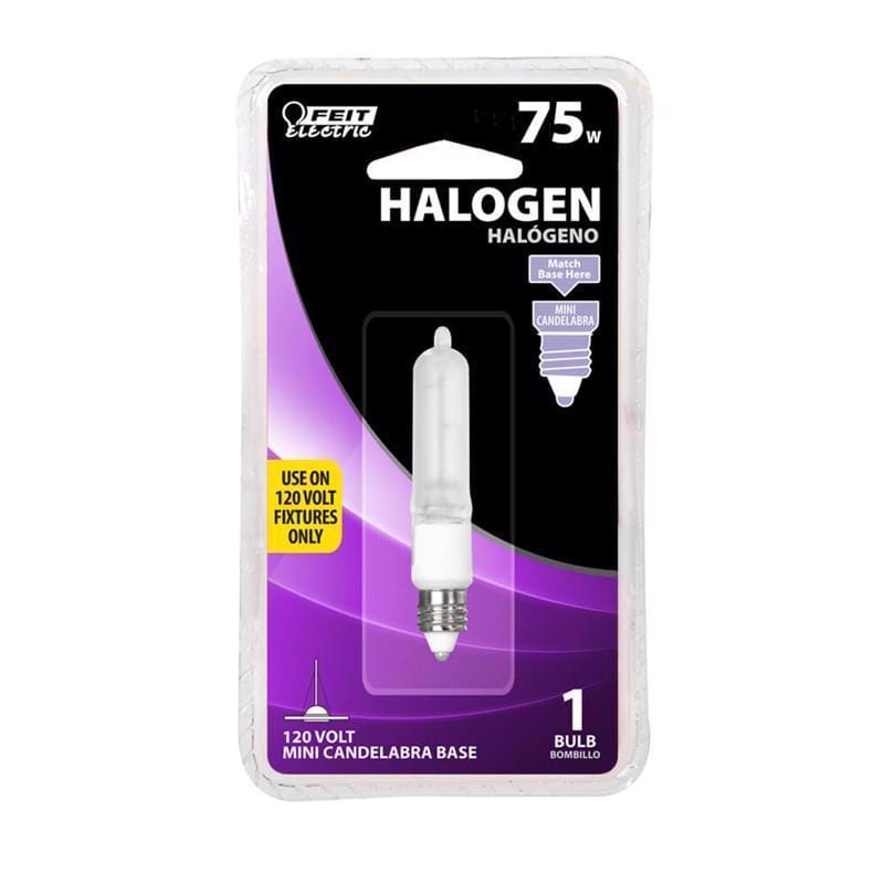 Feit BPQ75/CL/MC/RP 75 W T4 Tubular Halogen Bulb 1050 lm Warm White 1 pk
