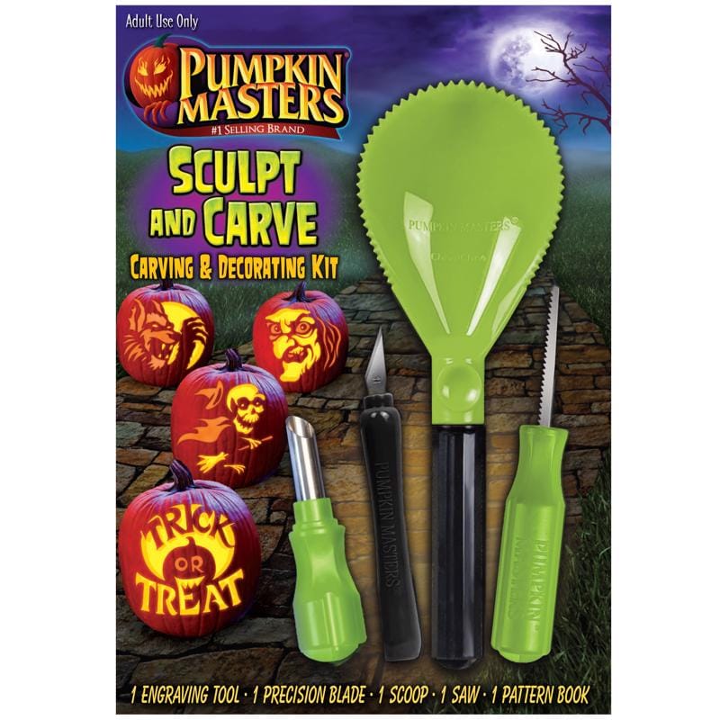 Pumpkin Masters 38601 Sculpt and Carve Carving & Decorating Kit 1 pk