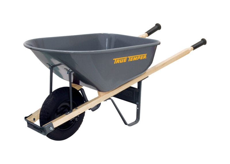 True Temper R6FF25 Steel Wheelbarrow 6 cu ft