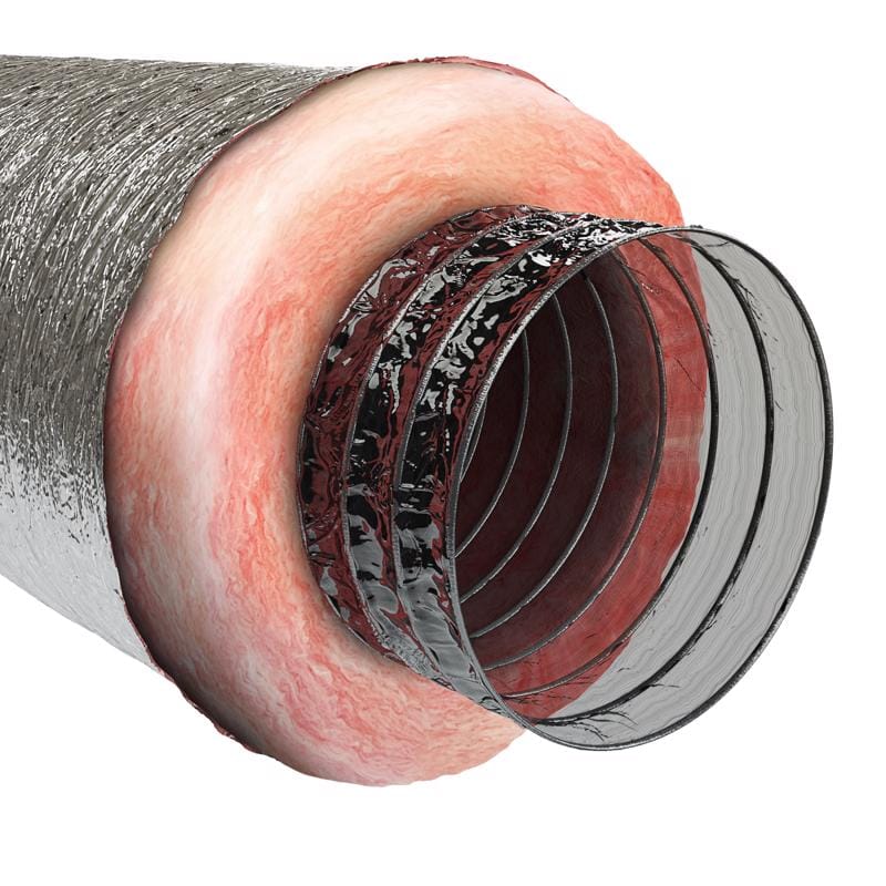 Imperial MEA-0625-8 R8.0 25 ft. L X 6 in. D Silver Poly Duct