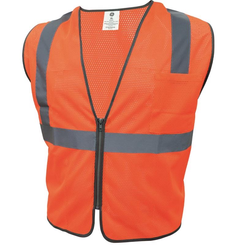 General Electric GV076OXL Reflective Safety Vest Orange XL