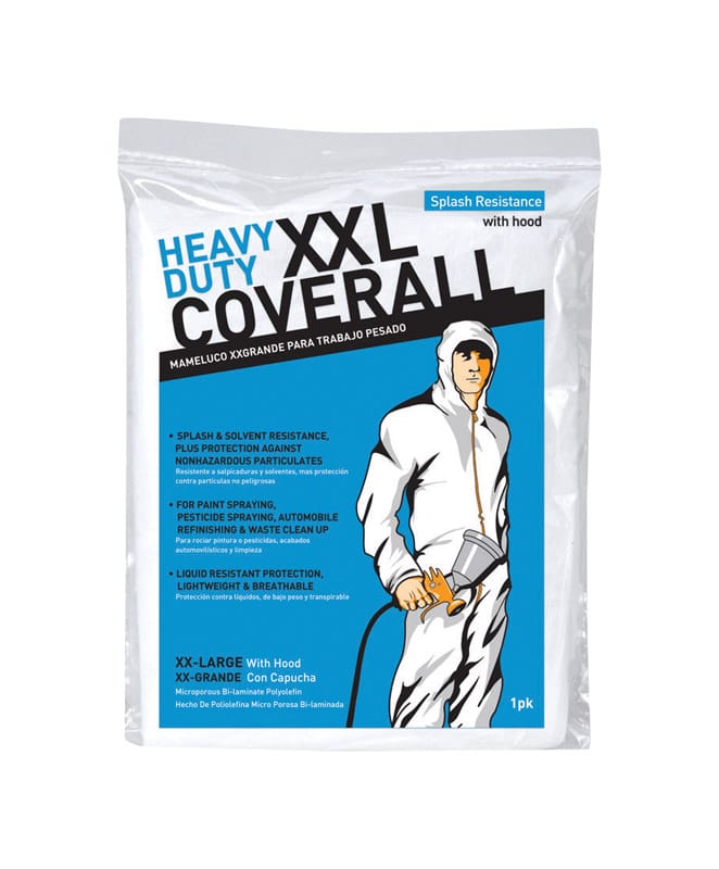 Trimaco 09962.6 Polyolefin Body Barrier Coveralls White XXL 1 pk