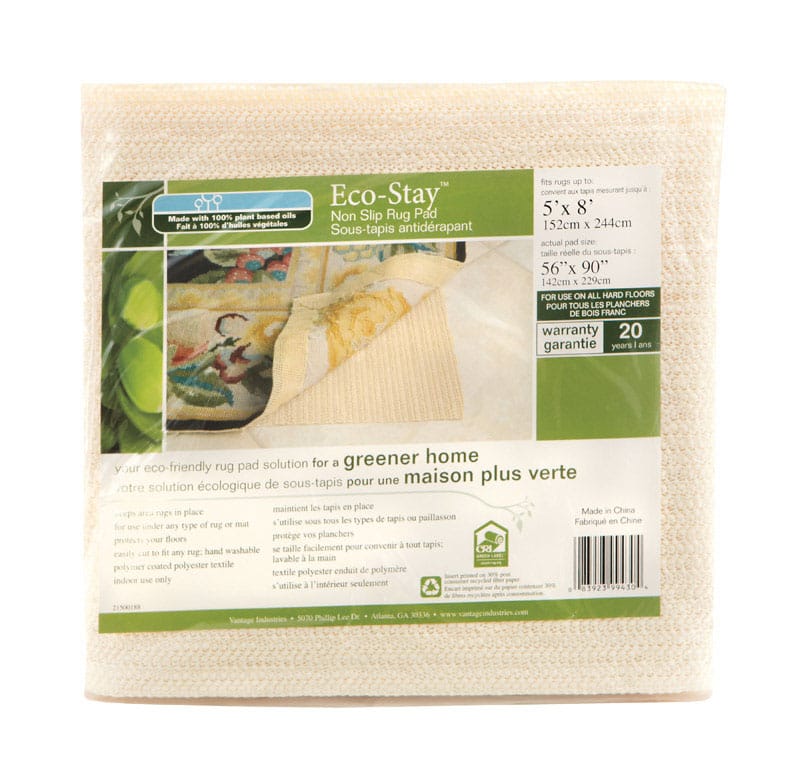 Con-Tact VATG-V14738-06 Eco Stay 5 ft. W X 8 ft. L Reversible Polyester Indoor Rug Pad