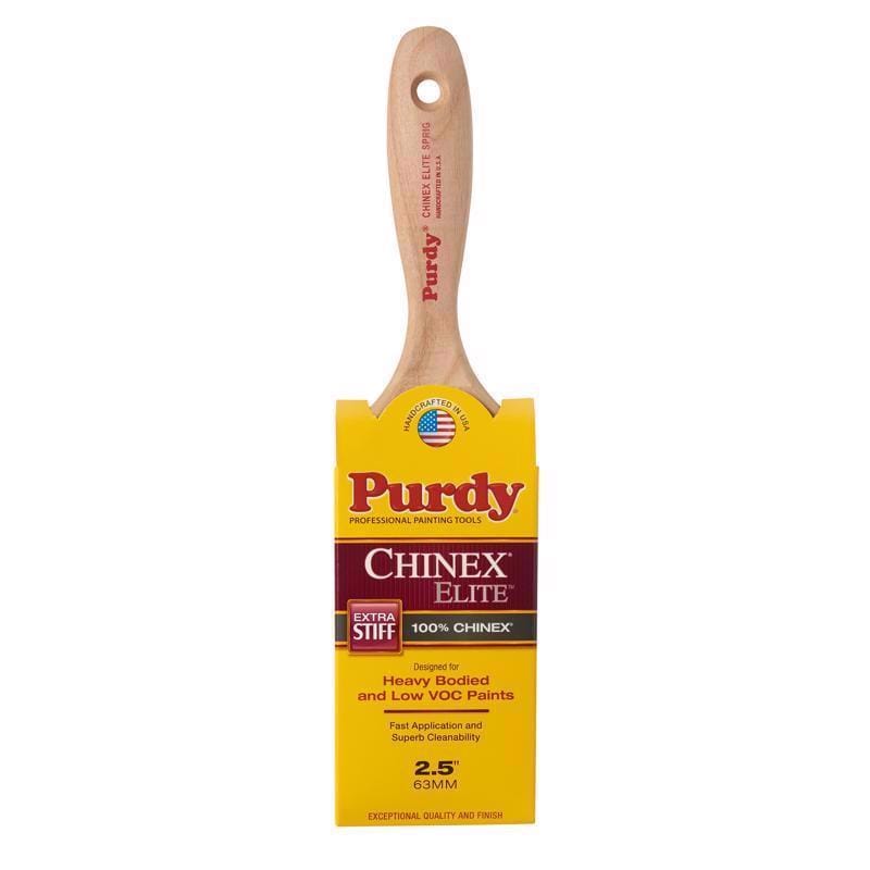 Purdy 144581925 Chinex Elite Sprig 2-1/2 in. Extra Stiff Flat Trim Paint Brush