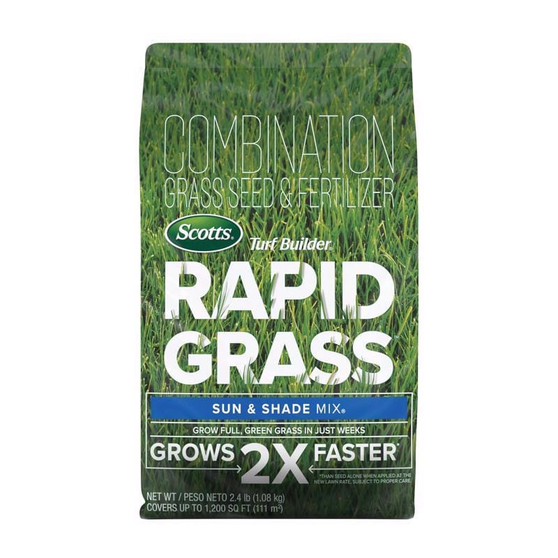 Scotts 18117A Turf Builder Mixed Sun or Shade Grass Seed and Fertilizer 2.4 lb