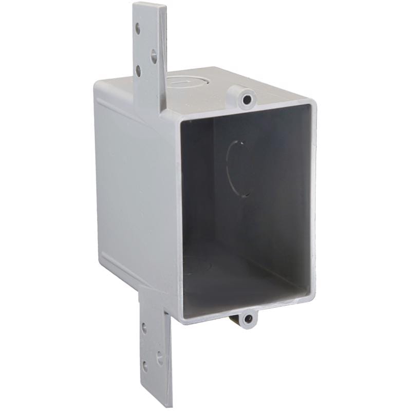 Cantex EN16SB EZ Box New Work 16 cu in Rectangle PVC 1 gang Outlet Box Gray