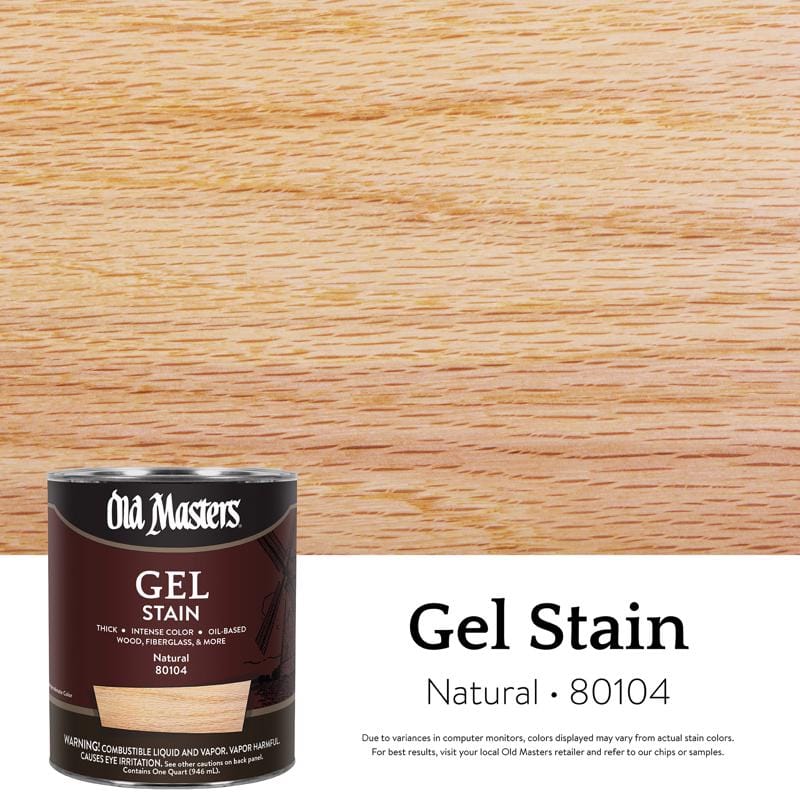 Old Masters 80104 Semi-Transparent Natural Oil-Based Alkyd Gel Stain 1 qt