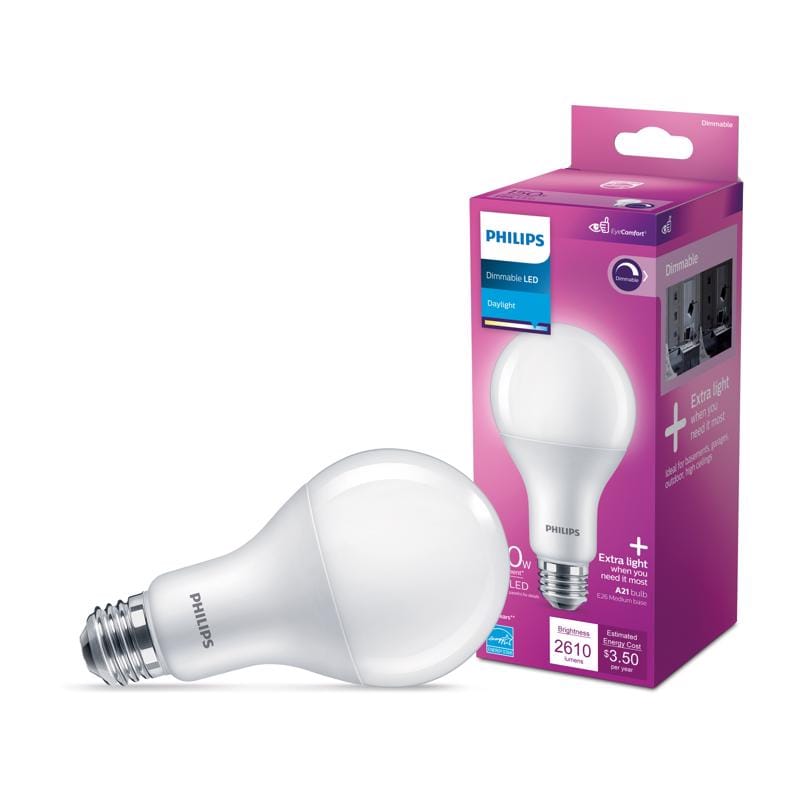 Philips 571505 A21 E26 (Medium) LED Bulb Daylight 150 Watt Equivalence 1 pk