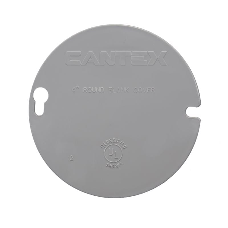 Cantex EZYKL EZ Box New and Old Work Round PVC Ring Cover Gray