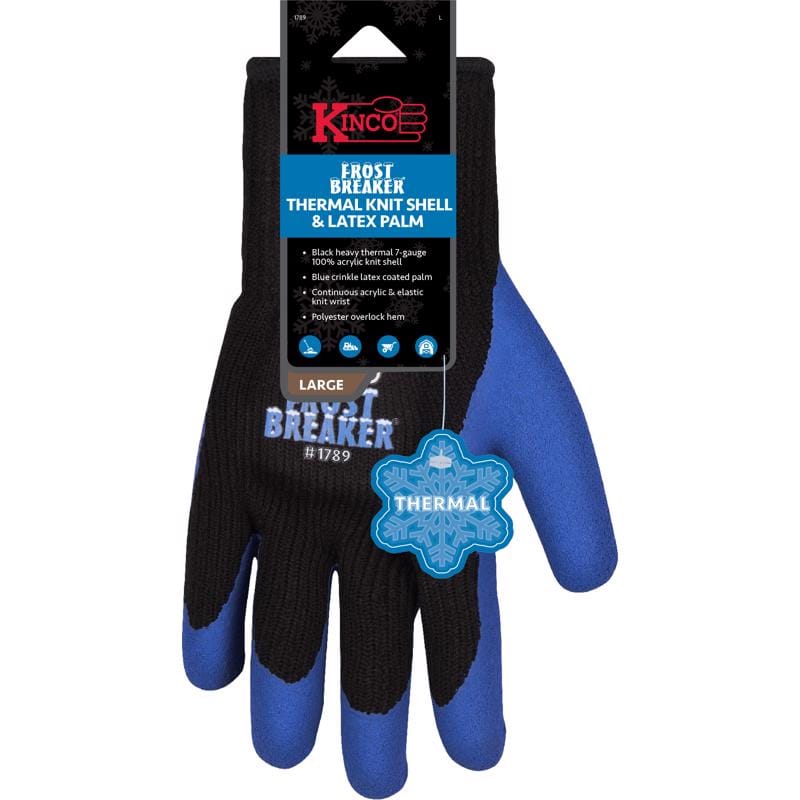 Kinco 1789-XL Men's Indoor/Outdoor Cold Weather Work Gloves Blue XL 1 pair