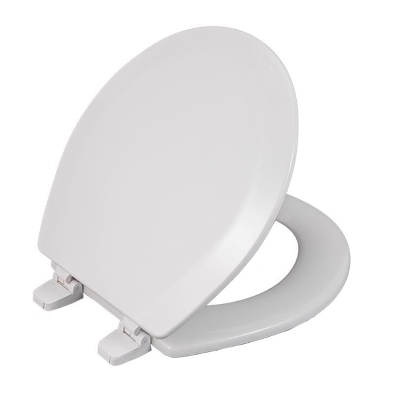 Oakbrook Collection MD013-FG Laurel Round White Wood Toilet Seat