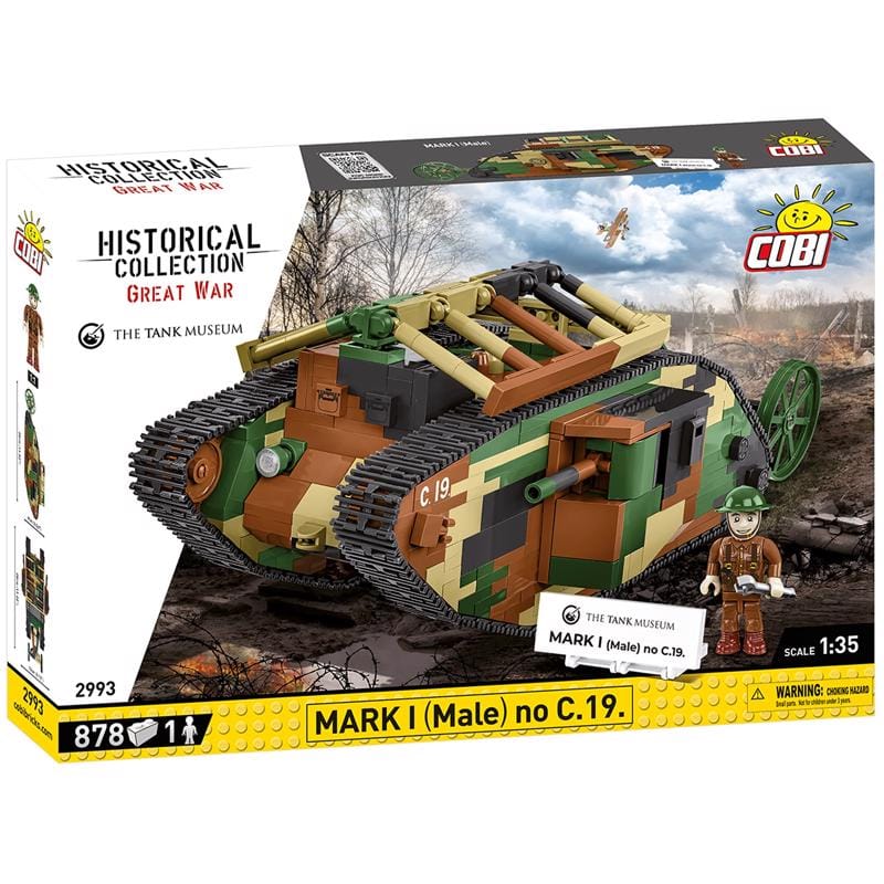 Cobi COBI-2993 Mark I Male C19 Tank Block Set Multicolored 878 pc