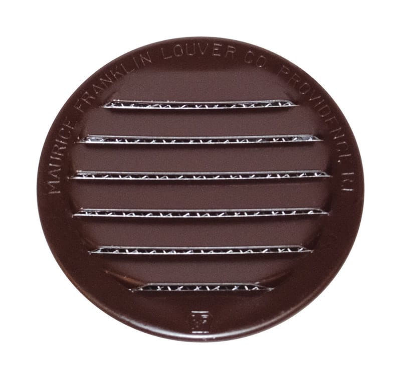 Maurice Franklin Louver RLB-100 3 3 in. W X 3 in. L Gloss Brown Aluminum Mini Louver