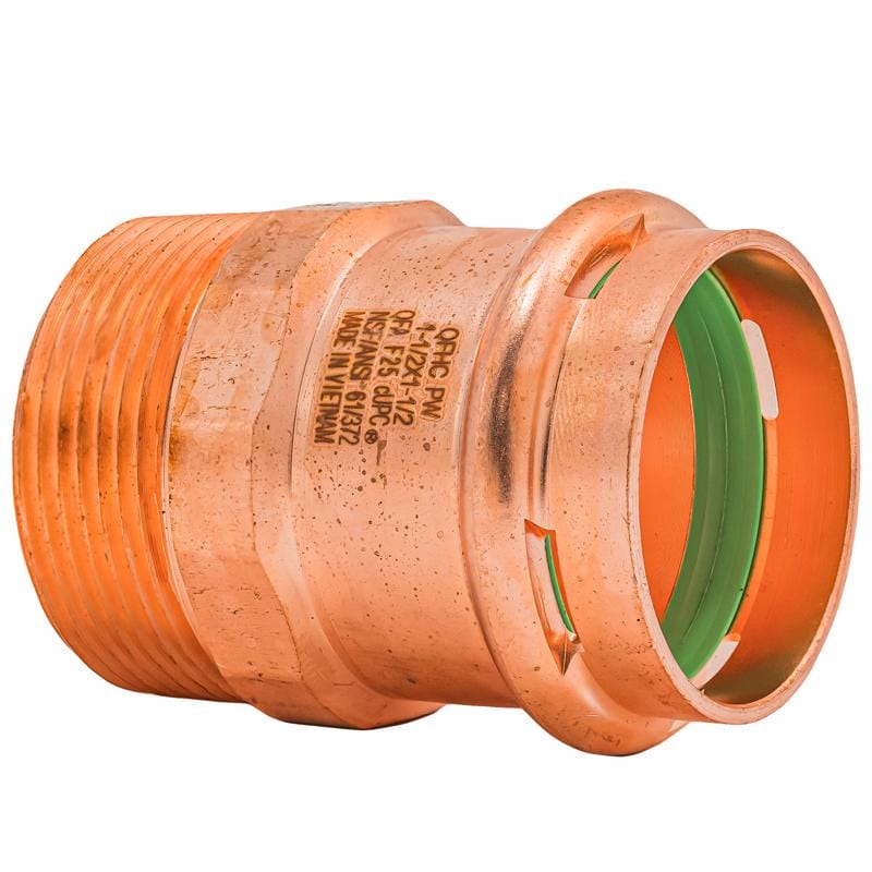 QuickFitting SPWM55R 1-1/2 in. Press in. MNPT in. Copper Adapter