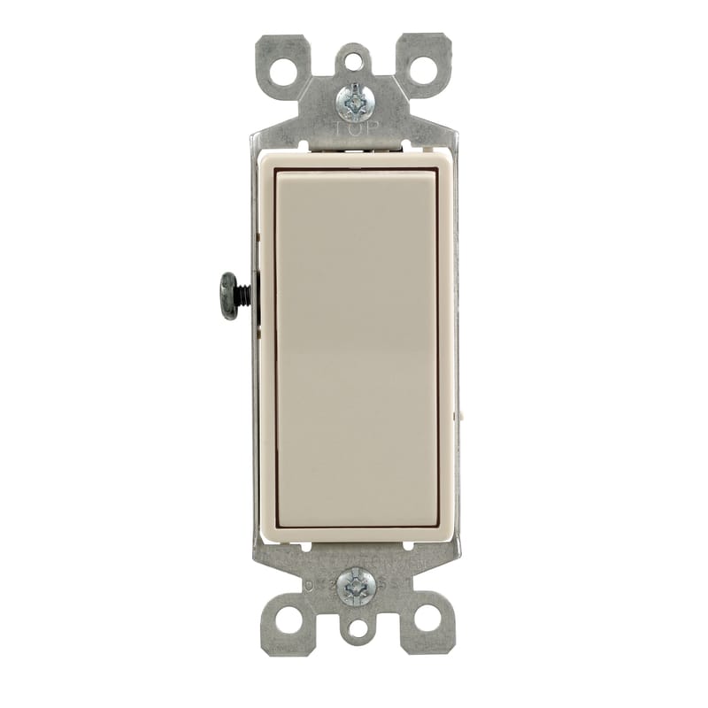 Leviton L5613-2LT Decora 15 amps Three Pole Rocker Switch Light Almond 1 pk