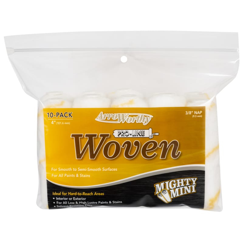 ArroWorthy 4-WL3CK 0400 Pro-Line Woven 4 in. W X 3/8 in. Mini Paint Roller Cover 10 pk