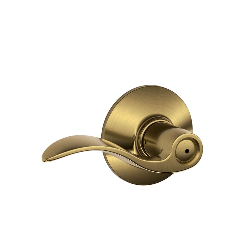 Schlage F40ACC609 Accent Antique Brass Privacy Lever
