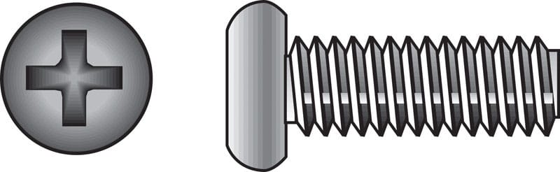 Hillman 0828446 No. 6-32 Ga. X 1/2 in. L Phillips Pan Head Stainless Steel Machine Screws 100 pk