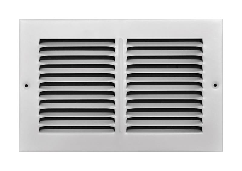 Tru Aire C17010X06 6 in. H X 10 in. W 1-Way Powder Coat White Steel Return Air Grille