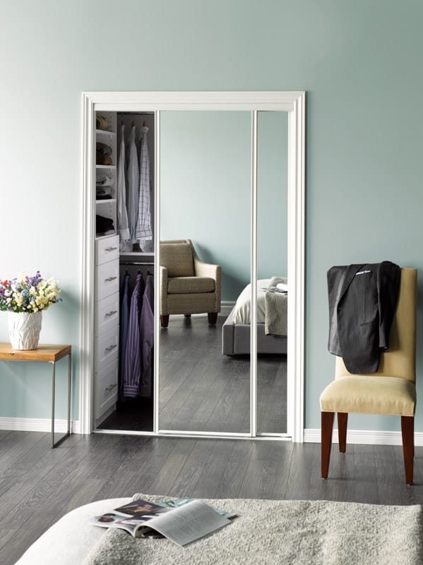 Erias BY0230BWCLE0480 Mirrored Sliding Door
