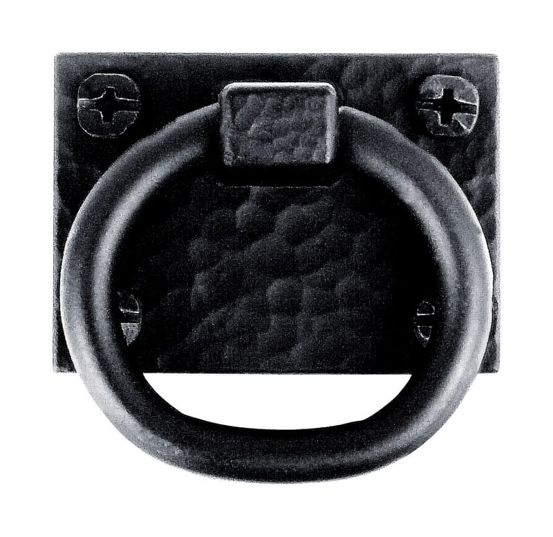 Acorn APABP Ring Pull Square Cabinet Pull Ring Iron Black Black 1 pk