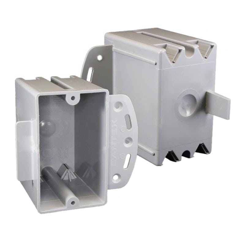 Cantex EZ20SB EZ Box New Work 20 cu in Rectangle PVC 1 gang Outlet Box Gray