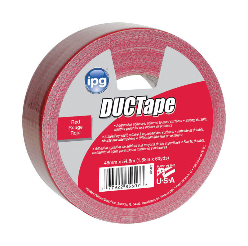Ipg 20C-R 2 JobSite 1.88 in. W X 60 yd L Red Duct Tape
