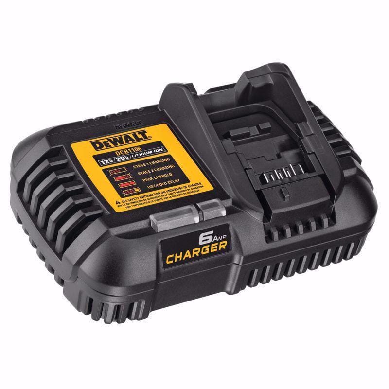Dewalt DCB1106 20V MAX DCB1106 20 V Lithium-Ion 6 Amp Battery Charger 1 pc