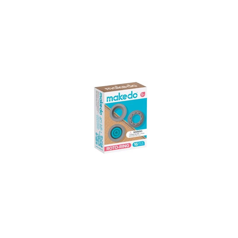Makedo MM001 Roto Ring Construction Playset Blue/Grey 16 pc