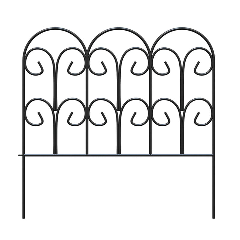 Panacea 89530 18 in. L X 18 in. H Steel Black Scroll Garden Edging