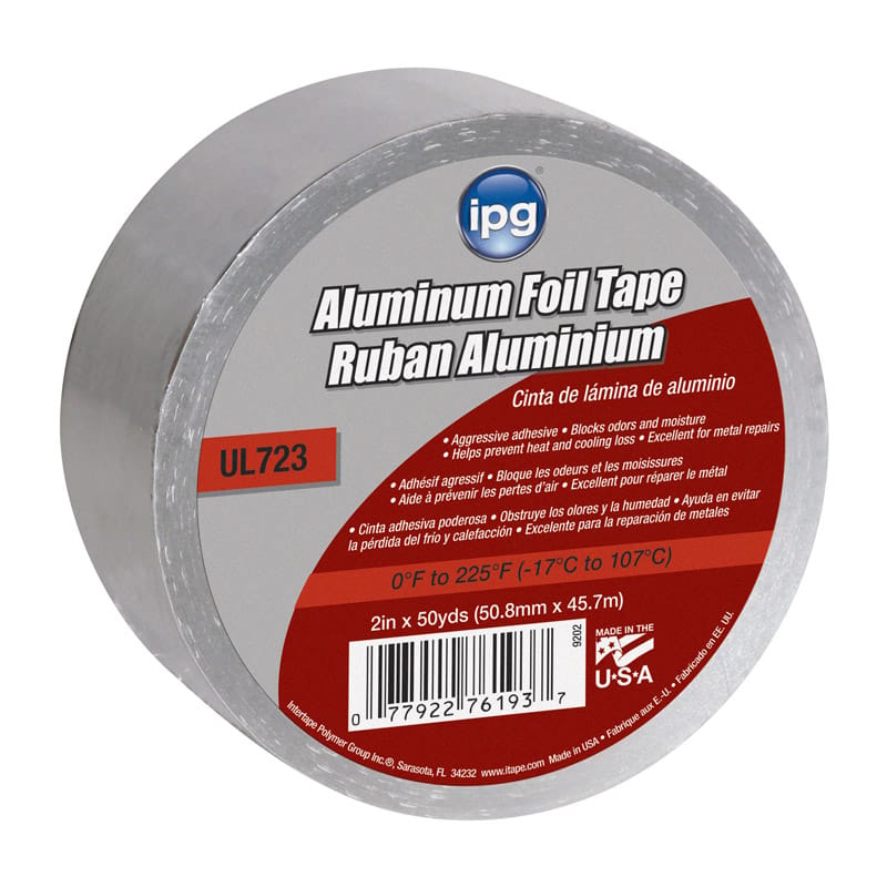 Ipg 9202-B 2 in. W X 50 yd L Silver Foil Tape
